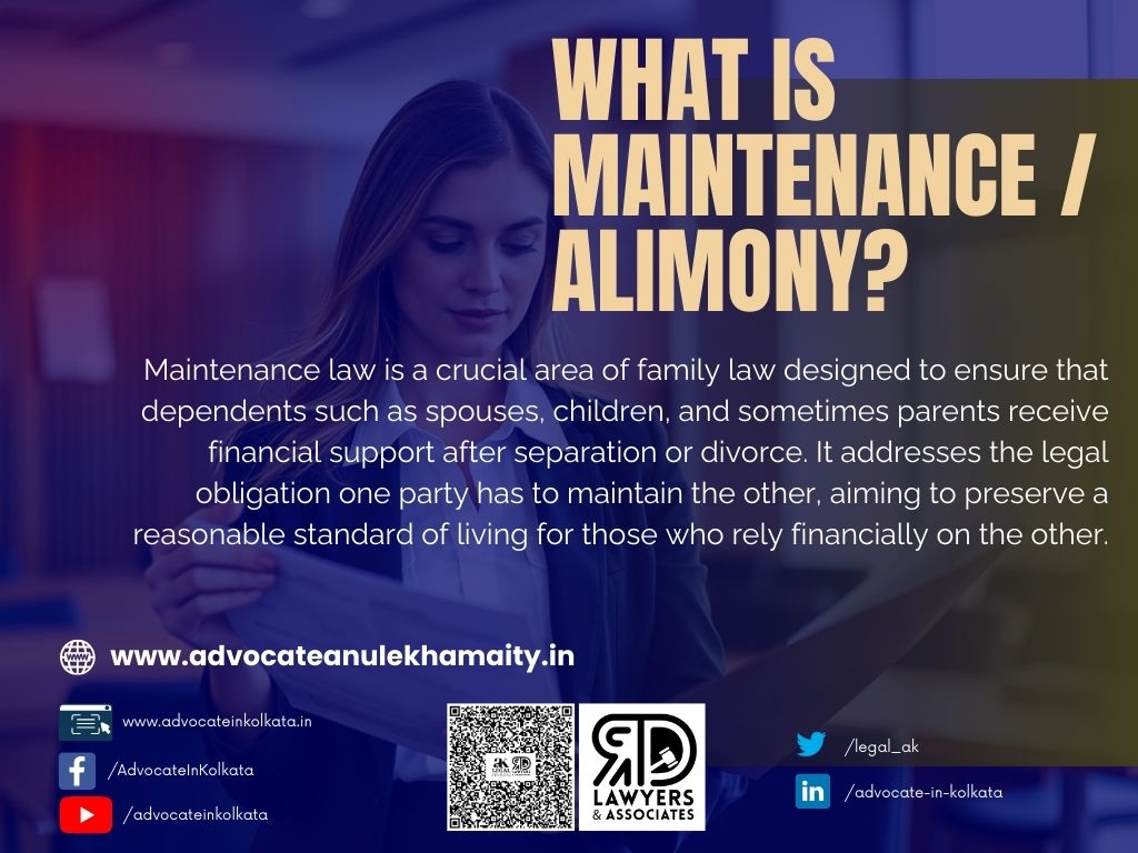Secure Your Future: Expert Guidance in Maintenance Law with Advocate Anulekha Maity